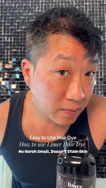 How to use @Limer Official easy to use hair dye. No harsh chemical smell, doesn’t stain your skin. Only use what you need. #hair #hairdye #blackhair #haircolor #howto 