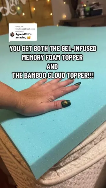 Replying to @SmallwoodCreations ahhhh love love love this topper!! #memoryfoam #mattresstopper #Bamboo #TikTokShopBlackFriday #TikTokShopCreatorPicks 