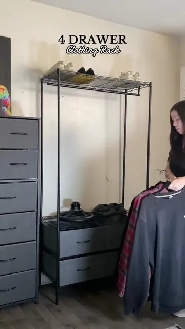 Ran out of closet space? This is perfect! #storagehacks #clothingrack #tiktokshopblackfriday #raybeefurniture #tiktokshopcybermonday 