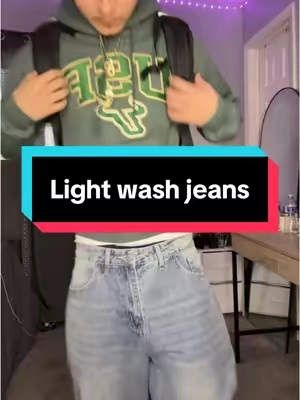Affordable light wash jeans that are still tuff #baggyjeans #baggyclothes #jeans #streetwear #StreetFashion 