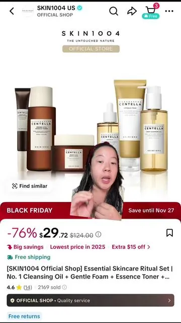 Is something going on with @SKIN1004 US? Why are the deals sooo good? #skin1004 #skin1004centella #skin1004ampoule #tiktokshopblackfriday #bfcm 