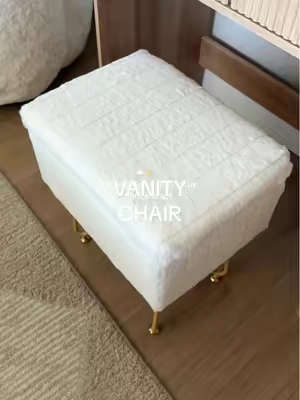 so comfy ☁️ I'm in love with this vanity chair 💫 #vanitychair #giftforher #tiktokshopcreatorpicks #tiktokshopblackfriday #tiktokshopcybermonday 