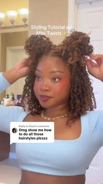 Replying to @Riyah hands down the best mini twist wig & this color is everything! She’s big head friendly and the hair is 10/10, super soft and fulll #minitwists #twists #naturalhairstyles #tiktokshopblackfriday #tiktokshopcybermonday 