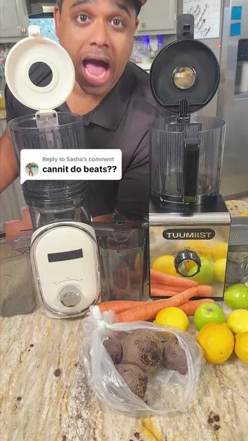 Replying to @Sasha ther viral juicer versus the tuumiist cold press juicerwith beets. #juicing #beets #beetlejuice #juicingrecipes #juicingtutorials 