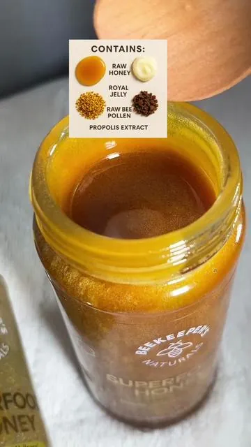 Raw honey powered with royal jelly, pollen, and propolis. #rawhoney #honey #tiktokshopcreatorpicks #tiktokshopblackfriday #tiktokshopcybermonday 