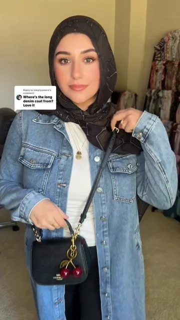 Replying to @simplysomira this denim jacket is perfect for hijabis that want a modest fit #hijab #hijabi #modestfashion #muslimah #fyp 