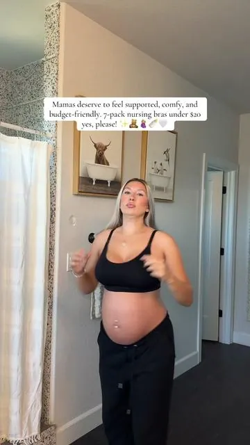 Why buy one when you can get SEVEN for under $20?! 🤯🧸🤍 #newmomessentials #nursingbra #breastfeeding #bras #clothing 
