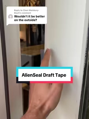 Replying to @Cheri Malsbury-Bisch alien seal draft tape #alienseal #drafttape #homeimprovement #energyefficient #tiktokshopcreatorpicks 