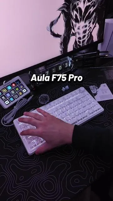 Aula F75 Pro The Creamiest Keyboard 😍 #keyboard #aulaf75pro #creamykeyboards #wirelesskeyboard #tiktokshopblackfriday 