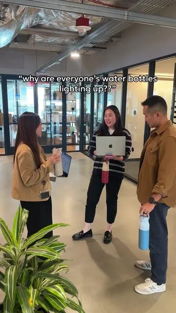 Ok but why is his water bottle lighting up? #smartwaterbottle #PureVis #hydrationreminders