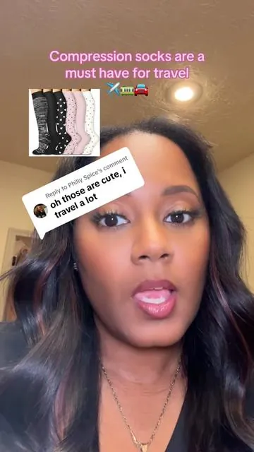 Replying to @Philly Spice Yesss, compression socks are definitely a travel hack, sis!💕 #tiktokshopblackfriday #tiktokshopcybermonday #tiktokshopcreatorpicks #bfcm #compressionsocks 