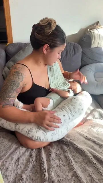 This breastfeeding pillow is a game changer! It’s supportive, comfy, and saves my arms and back during those long feeds. Whether your nursing or bottle feeding. This is a must have!  #nursingpillow #breastfeedingpillow #postpartummusthaves #tiktokshopfinds #breastfeeding   