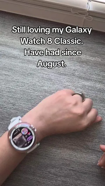 Still so happy I made the switch over to Samsung back in the summer and this Galaxy Watch 8 Classic is a huge reason why.  #samsunggalaxy #galaxywatch8classic #zflip7 #samsung 