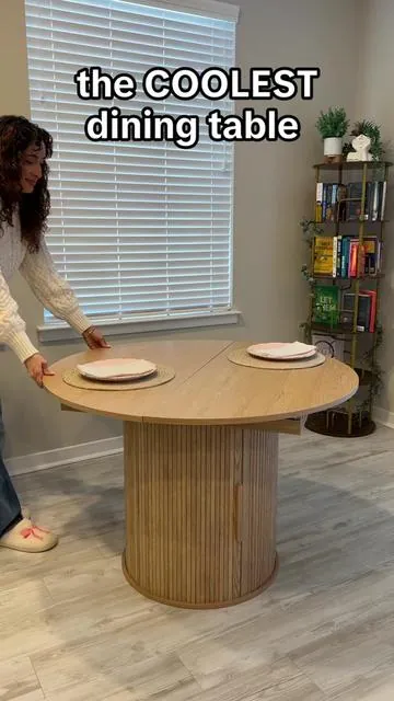 This extendable dining table is perfect for hosting!🥂 I love that it has so much storage😍 #diningtable #table #kitchenhacks #giftguide #tiktokshopblackfriday 