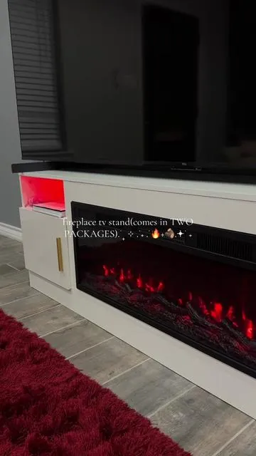 i can’t wait till we have our tree it’s gonna be so cozy #fyp #stand #fireplace #sale 