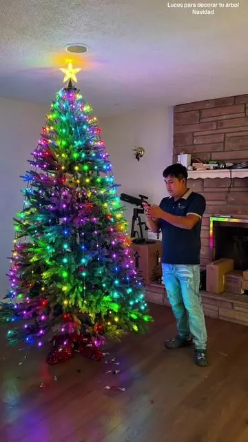 Luces para decorar tu árbol de Navidad   ##christmas##blackfriday##luces##navidad##árbolesnavideño pino