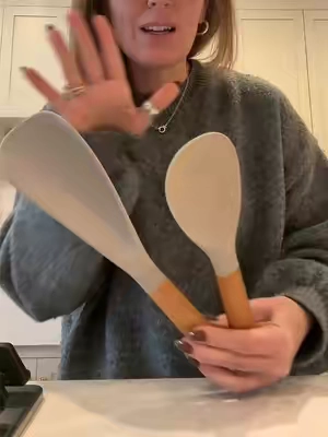 ✨My all time favorite cooking utensils! The most perfect spoon and spatula set that can truly be used for all the things! Cooking, scooping, serving, they do it all! Made of non-stick, stain resistant silicone, they are high heat safe, easy to wash and won’t scratch your pots and pans! A must for everyone who loves to cook! #utensils #cookingutensils #kitchenmusthaves #tiktokshopblackfriday #tiktokshopcybermonday Christmas gift ideas, kitchen essentials, kitchen gifts, spatula, spoon