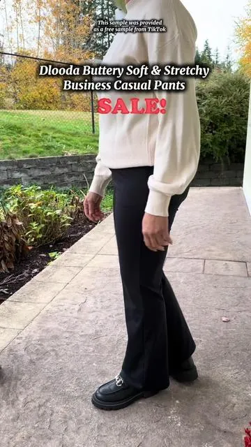 @Dlooda stretchy business casual pants are one of my favorites to wear. Click link to get yours today before they sell out again.  . #ad #stretchypants #tiktokshopcybermonday #tiktokshopblackfriday #superbranddaybfcm  .