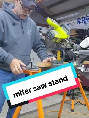 this portable collapsible miter saw stand is definitely a game changer  #woodworking #mitersaw #construction #homeimprovement #tiktokshopblackfriday @DOVAMAN 