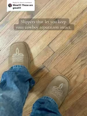 Replying to @Jenn OOW Cowboy Boot Slippers Western House Slippers Shoes #tiktokshopcreatorpicks #tiktokshopblackfriday #tiktokshopcybermonday 