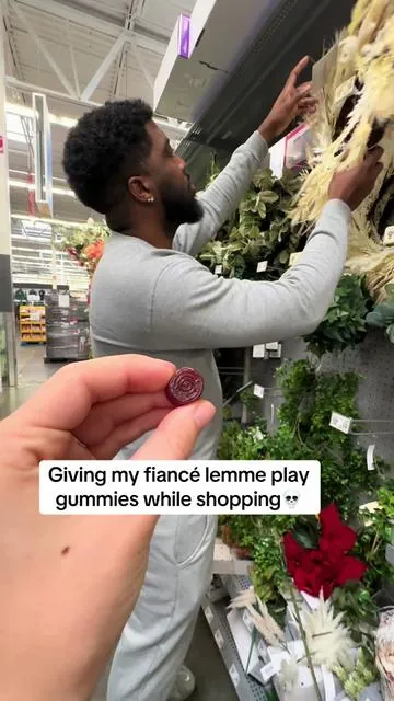 He took TWO gummies… now look at him 😭💜 #couples #lemmeplay #prank #lemmegummies  