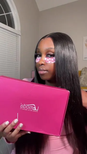 you can’t tell me this isn’t my hairrr 🤏🏾 @Lemoda Hair Shop  hair details: 26” 13x6 HD Lace Straight Wig  - - - - - #lemodahair #wiginstall #hairinspo #hairtutorial #hdlacewig 