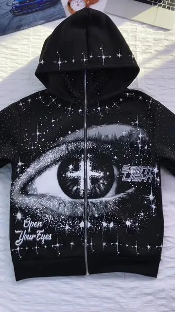 Black holy hoodie, bold art, trend feast! 🖤#hoodie #warmclothes #mensfashion #tiktokshopblackfriday #streetwear 