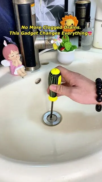 No More Hair Clogs! Keep Your Sink Fresh & Flowing 💧#bathroomhack #sinkdrain #homeimprovement #bathroom #trending 