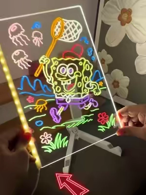 Kids can’t get enough of this glowing gift! 🎁 The LED drawing board brings endless fun while sparking creativity ✨ #KidsGiftIdeas #LEDdrawingboard #CreativeToysForKids #GlowingDrawingPad #christmas 