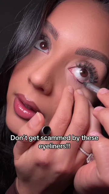 Dont get scammed!! This one works so well!! One girl said it lasted her 3 days🤯  #eyeliner 