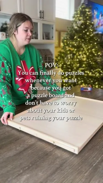 Ok, but does anyone else not want to start a puzzle just knowing you probably won’t finish it in one sitting and then you’ll have to hope that it doesn’t get ruined or take apart all your progress? 😩 yea, same. Now that I have this puzzle keeper though I can have a puzzle going anytime! It will be perfect for the holiday season and family gatherings too!  #puzzleboard #puzzleboardwithdrawers #puzzles #puzzletok #tiktokshopblackfriday 