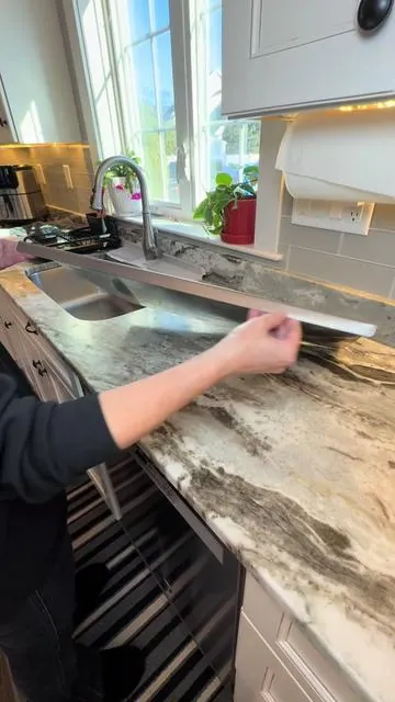 This stainless steel board has become the primary work surface in my kitchen. It’s huge and hygienic and perfect for food prep. #kitchenhacks #kitchengadgets #stainlesssteel #foodprep #tiktokshopcybermonday 