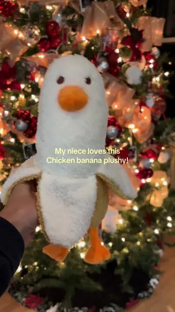 My niece sings chicken banana song so I got her a plushy!!😆🐓🍌Great gift idea for kids! #chickenbanana#song#plushy#stuffedanimal#giftideaforkids