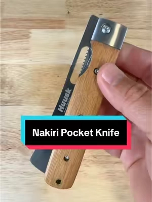 Huusk Folding Nakiri Cleaver Pocket Knife #foldingknife #nakiri #cleaver #pocketknife #tiktokshopcreatorpicks 