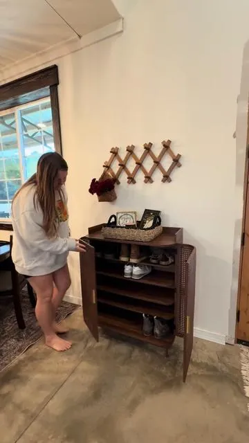 Obsessed with this cabinet🤩 #shoecabinet #storage #barndominium #tiktokshop #tiktokshopfinds 