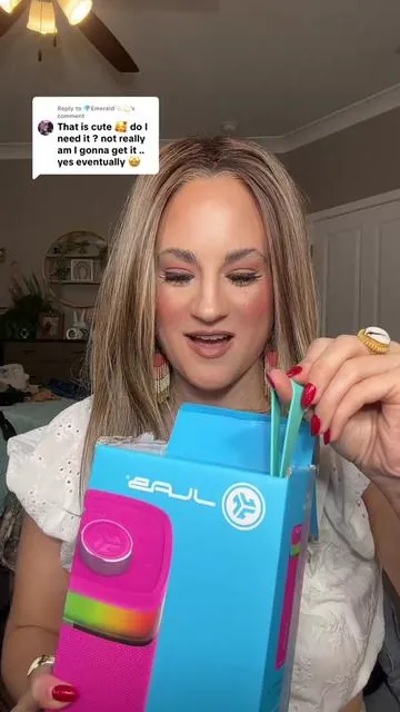 Replying to @💎Emerald🫧💫 Waterproof, loud, and super cute. This speaker is not playing around @JLab #speaker #waterproofspeaker 