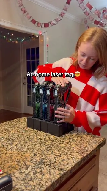 Christmas morning will never be the same 🤩🤪 #lasertag #christmasgiftideas #christmasgiftforkids #giftguide #lasertagfun 