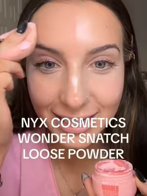 NEW $12 Wonder Snatch powder from NYX Cosmetics! ✨ talc free ✨ blurring velvety finish ✨ no flashback ✨ never cakey or dry 🍒 im using “cheeky cherry” for a brightening effect Just dropped so grab it before it’s gone! @NYX Professional Makeup  #nyxcosmetics #nyxcosmeticspartner #wondersnatch #loosepowder #settingpowder 