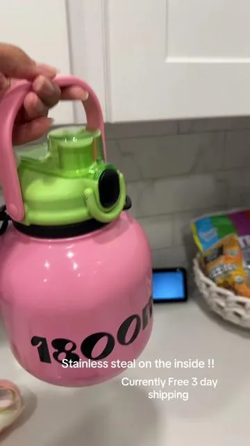 Super cute water tumbler !!! Holds almost 2L great as a gift too #watertumbler #waterjug 