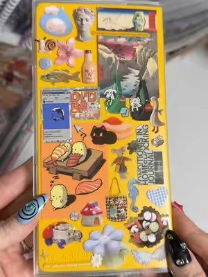 in love with this sticker book so much, each page has a different vibe and I loveeee the variety so so much! #stickers #stickerbook #hobonichi #planner #plannertok 