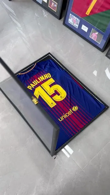 Oversized jersey frame! Fits limited match-worn jerseys—dominant display—collection shelf leveled up 🏟️2.03#TikTokShopHolidayHaul #frame #boygifts #ledlights 