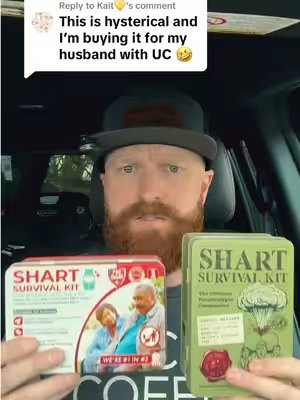 Replying to @Kait💛 but WAIT there’s more! Funny GAG Gift! 😂😂 #whiteelephantgift #giftsforhim #funnygifts #gaggift #shartsurvivalkit 