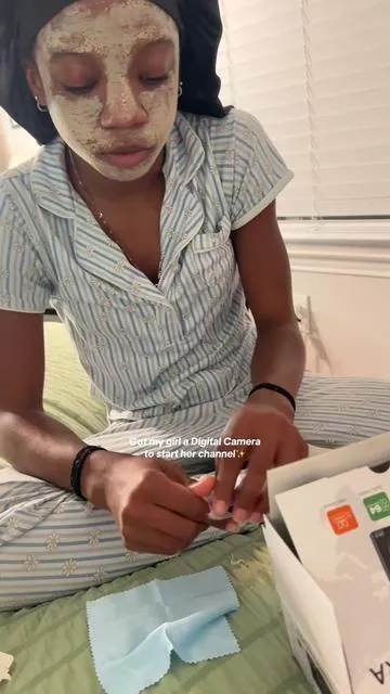 Investing in her future. She asked, she received.  I didn’t have the support when I started my channel, but I’m gonna make sure she has all the support🤍 #4kdigitalcamera #digitalcamera #christmasgiftidea 