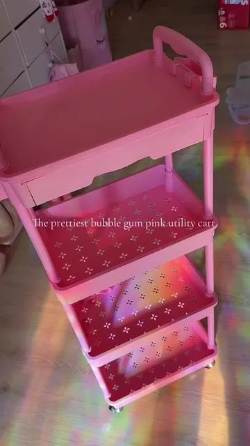So pretty 💕 #tiktokmademebuyit #utilitycart #pinterestaesthetic #pinkeverything #christmasgiftidea 
