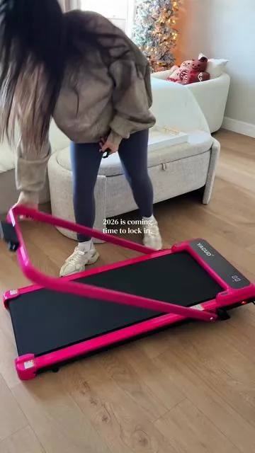 finally an incline version to the viral pink walking pad 🙌🏻✨💖 #walkingpad #portabletreadmill #treadmill #tiktokshopholidayhaul #homeworkout 