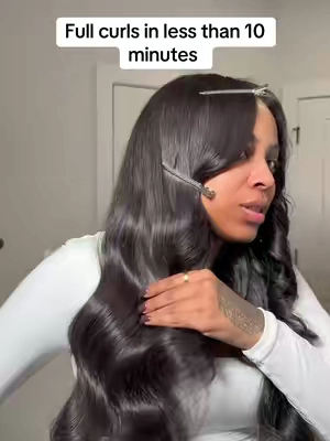 Curl my hair with me with my automatic curling iron 
