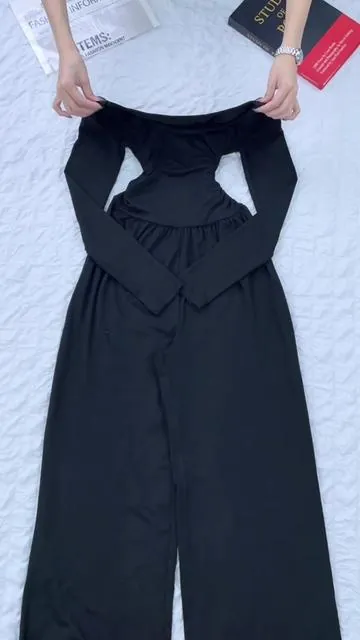 🎀Fall winter knit jumpsuit, slim wide leg hides flaws well#jumpsuit#Longsleevejumpsuit#winterromper#TikTokShopHolidayHaul #spotlightfinds
