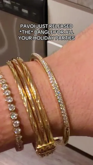 I think this is my favorite @PAVOI bracelet ever! #tiktokshopholidayhaul #pavoijewelry #braceletstacks #braceletlovers #holidaygiftideas 