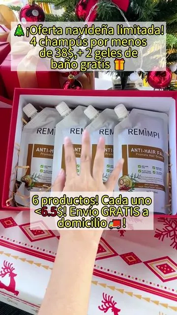 ¡Este champú REMIMPI es increíble! 💛 #CabelloFino #Calvicie: ¡hace que tu cabello sea más grueso y fuerte! Oferta especial ahora: ¡Compra 4 paquetes de champú y llévate 2 paquetes de gel de ducha gratis! ¡No te lo pierdas! ✨ #Blanqueamiento #REMIMPI #Tiktokshopholidayhaul