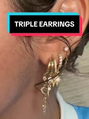 such cute earrings #earrings #goldjewelry #14kgoldplated #aesthetic